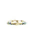 Bracelet Blue Curaçao Emy bleu, turquoise, doré