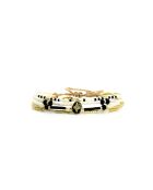 Bracelet Sable Noir Joy noir, blanc, nacre, doré