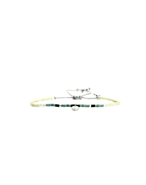 Bracelet Calanque d'En Vau Ness Vert turquoise, noir, argent