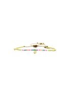 Bracelet Salvador De Bahia Ness rose fluo, corail rosé fluo, vert fluo, doré