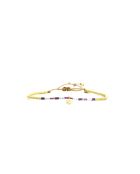 Bracelet Pretty Woman Ness mauve, violet orchidée, vert d'eau, doré