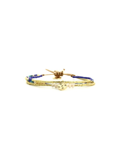 Bracelet Blue Curaçao Swen bleu, turquoise, doré