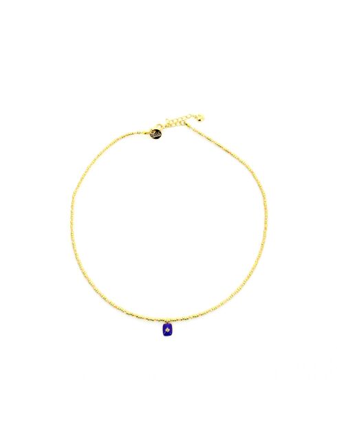 Collier June  bleu roi, doré