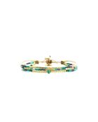 Bracelet Turquoise Paradise Agathe turquoise, vert émeraude, mauve, nacre, doré