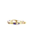 Bracelet Bonifacio Sunset Swen bleu royal, rose fluo, saumon, caramel, doré
