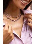 Collier Rim  bleu, doré