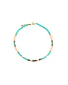 Collier Ibiza Beach  turquoise, saumon