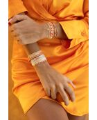 Bracelet Corail Mango Chloé rouge corail, saumon rosé, blanc, doré