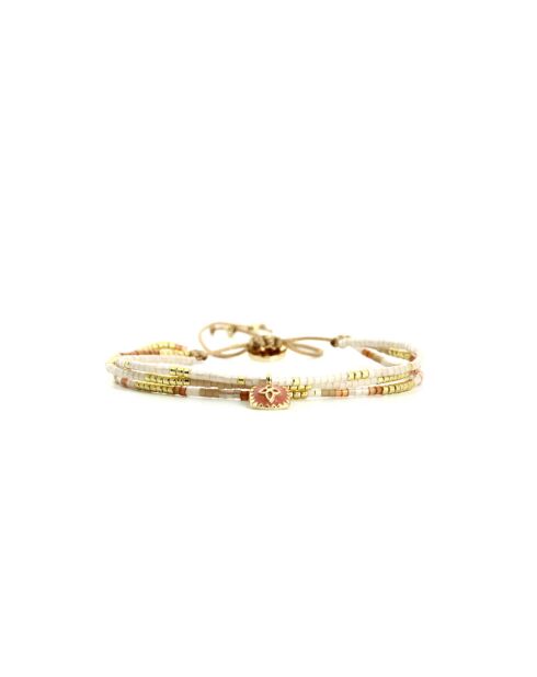Bracelet White Coconut Alma caramel, vanille, nacre, doré