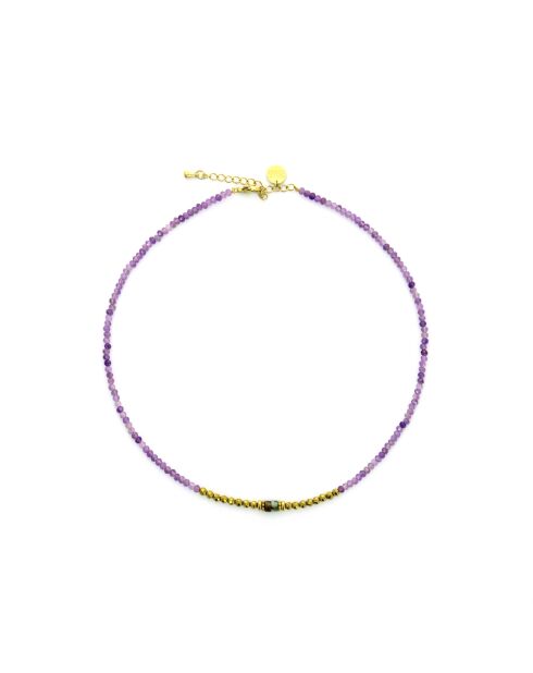 Collier Rim  violet, doré