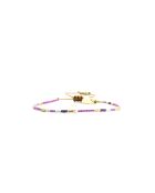 Bracelet Pretty Woman Emma mauve, violet orchidée, vert d'eau, doré
