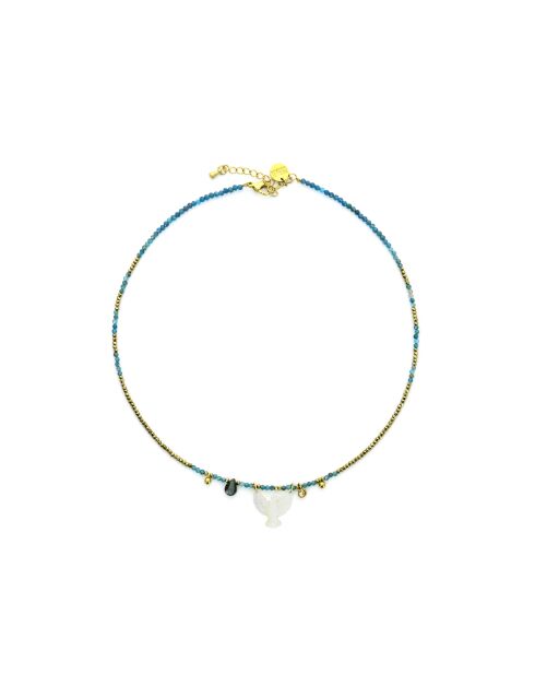 Collier Birdy  bleu