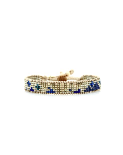 Bracelet Majorelle Chloé bleu, champagne, doré