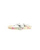 Bracelet Rainbow Kiss Emy rose fluo, corail rosé fluo, vert fluo, argent