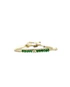 Bracelet Vert de Jade Ella camaïeu de vert, champagne, doré