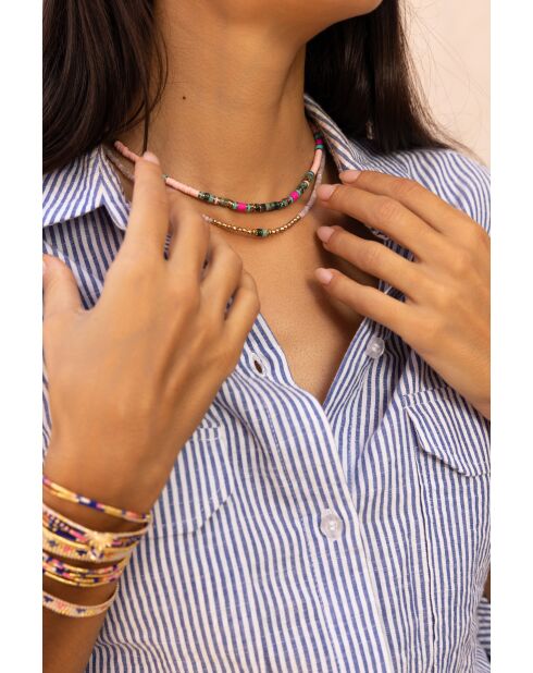 Collier Rim  rose, doré