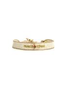 Bracelet White Coconut Lou caramel, vanille, nacre, doré