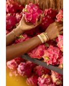 Bracelet White Coconut Lou caramel, vanille, nacre, doré