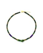 Collier Alison  vert, violet, doré