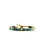Bracelet Turquoise Paradise Lina turquoise, vert émeraude, mauve, nacre, doré