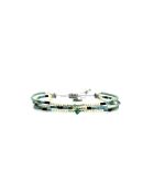 Bracelet Calanque d'En Vau Agathe Vert turquoise, noir, argent