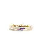 Bracelet Pretty Woman Victoire mauve, violet orchidée, vert d'eau, doré
