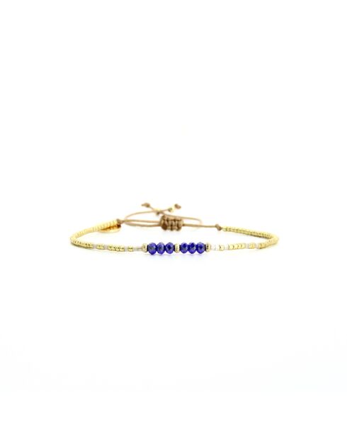 Bracelet Bonifacio Sunset Elena bleu royal, rose fluo, saumon, caramel, doré