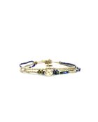 Bracelet Majorelle Swen bleu, champagne, doré