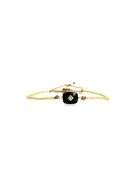 Bracelet Sable Noir Alix noir, blanc, nacre, doré