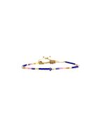 Bracelet Bonifacio Sunset Emma bleu royal, rose fluo, saumon, caramel, doré