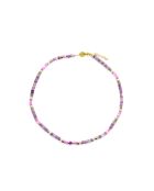 Collier Mila  mauve, rose, doré