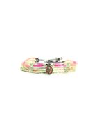 Bracelet Rainbow Kiss Joy rose fluo, corail rosé fluo, vert fluo, argent