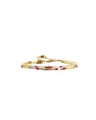 Bracelet Plum Bubble Alya prune, rose poudré, nacre, doré