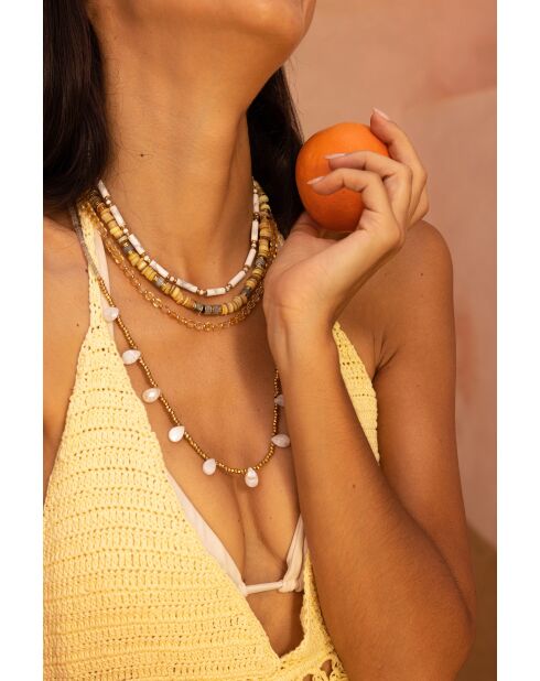 Collier Madison  gris, doré