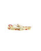 Bracelet Corail Mango Swen rouge corail, saumon rosé, blanc, doré