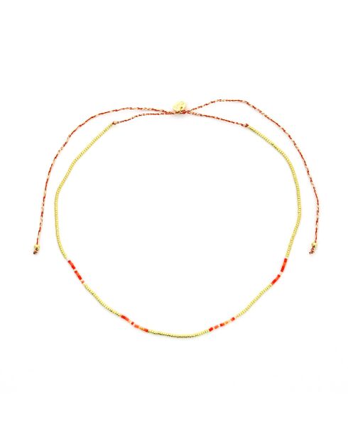 Sautoir April  corail, doré