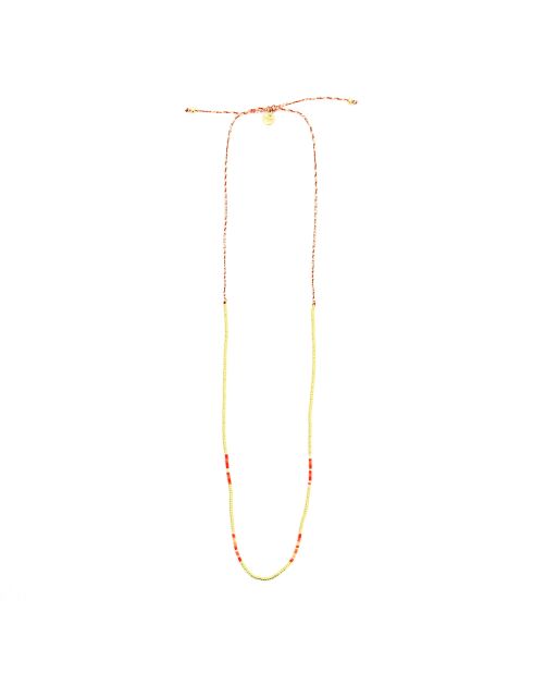 Sautoir April  corail, doré