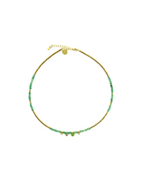 Collier Gabrielle  vert, doré