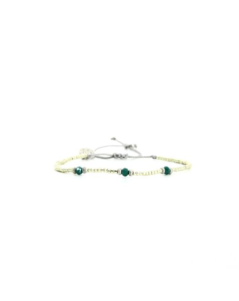 Bracelet Calanque d'En Vau Nina Vert turquoise, noir, argent