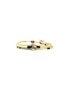 Bracelet Sable Noir Swen noir, blanc, nacre, doré