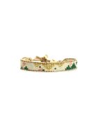 Bracelet Sweet cactus Chloé vert émeraude, rose pastel, vert d'eau, nacre, doré
