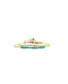 Bracelet Bora Bora Ella Turquoise, blanc, doré