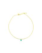 Collier June  turquoise, doré
