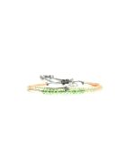 Bracelet Rainbow Kiss Ella rose fluo, corail rosé fluo, vert fluo, argent