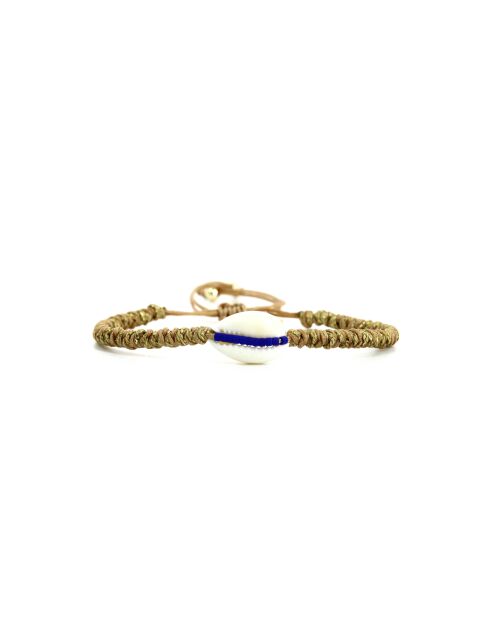 Bracelet Bonifacio Sunset Léa bleu royal, rose fluo, saumon, caramel, doré