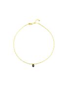 Collier June  noir, doré