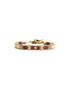 Bracelet Plum Bubble Lina prune, rose poudré, nacre, doré
