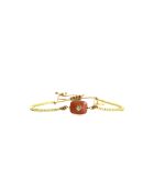 Bracelet White Coconut Alix caramel, vanille, nacre, doré
