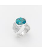 Bague en Argent Turquoise bleue