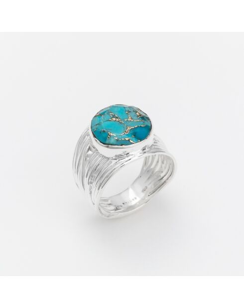 Bague en Argent Turquoise bleue
